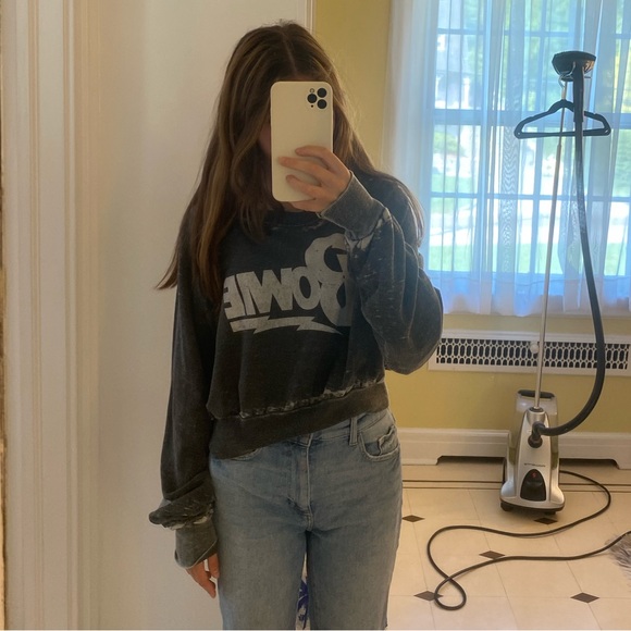 BOWIE Distressed Crewneck Sweatershirt - Picture 5 of 5